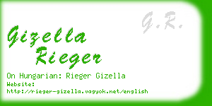 gizella rieger business card